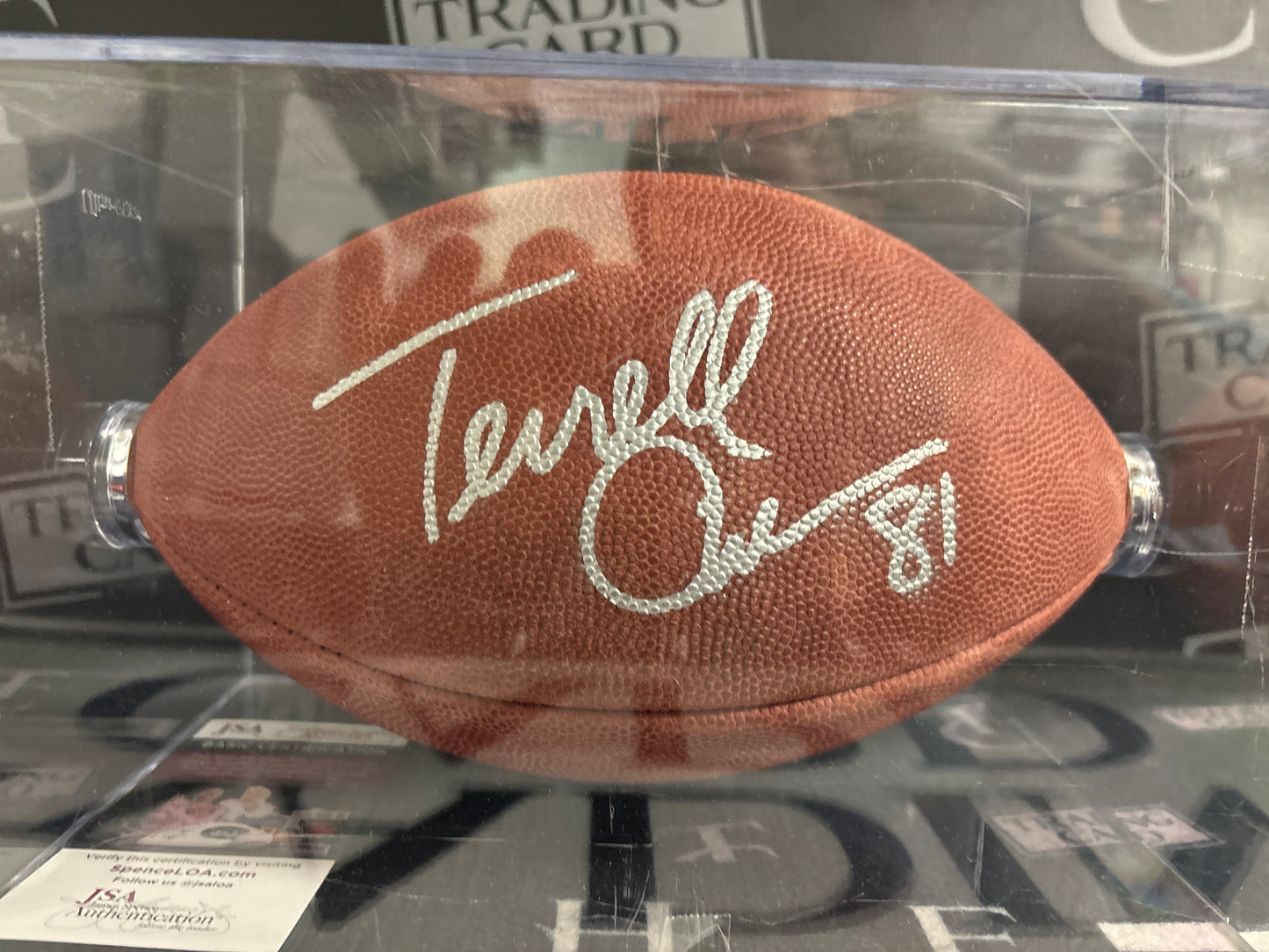 Terrell Owen’s Signed football