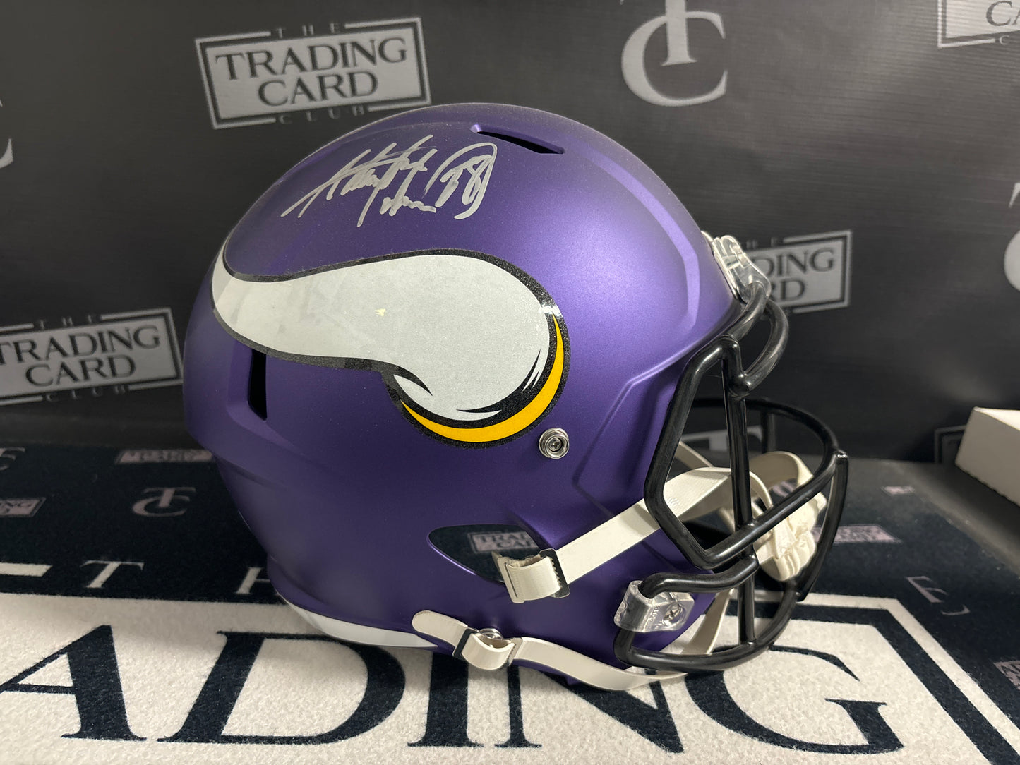 Adrian Peterson Signed Helmet Beckett
