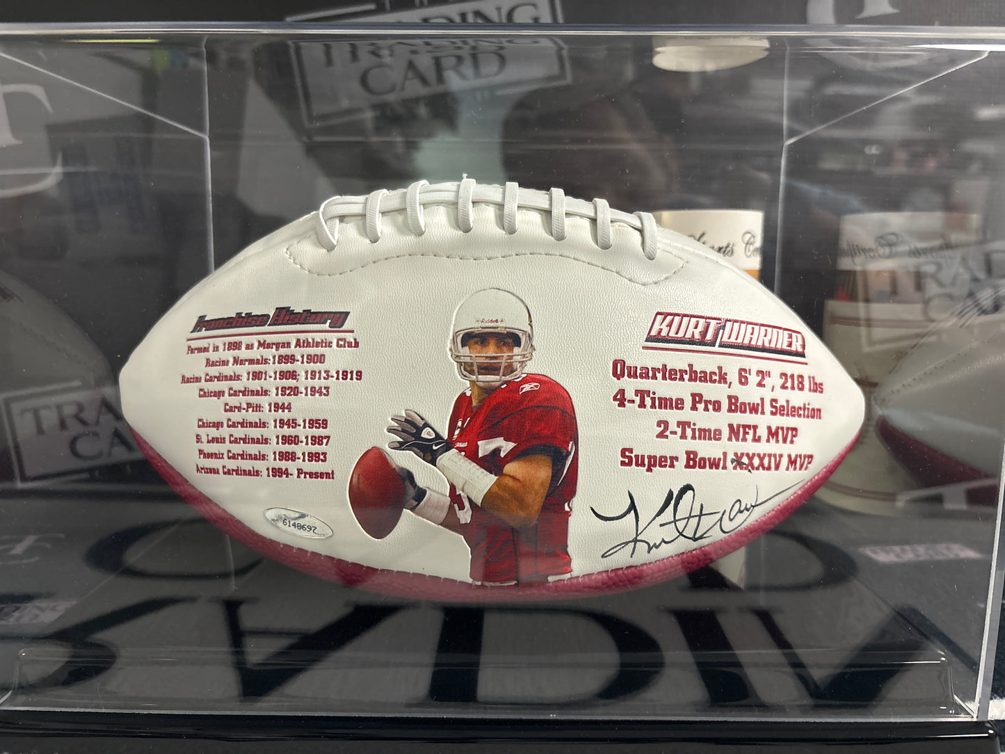 Kurt Warner Signed Football